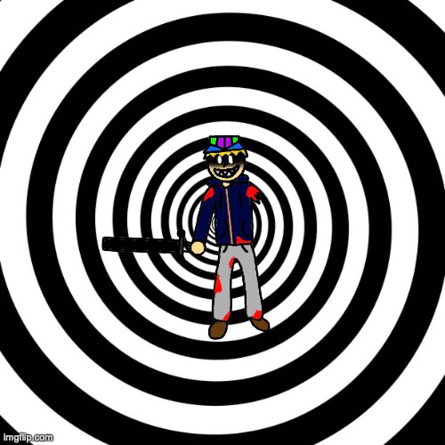 Saike: I was never in a maid dressss.... | image tagged in black white hypnotize | made w/ Imgflip meme maker