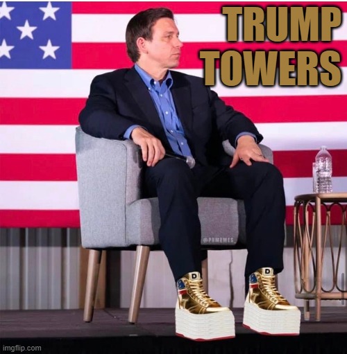 Trump Towers | TRUMP
TOWERS | image tagged in florida man,florida,meanwhile in florida,governor,donald trump,trump tower | made w/ Imgflip meme maker