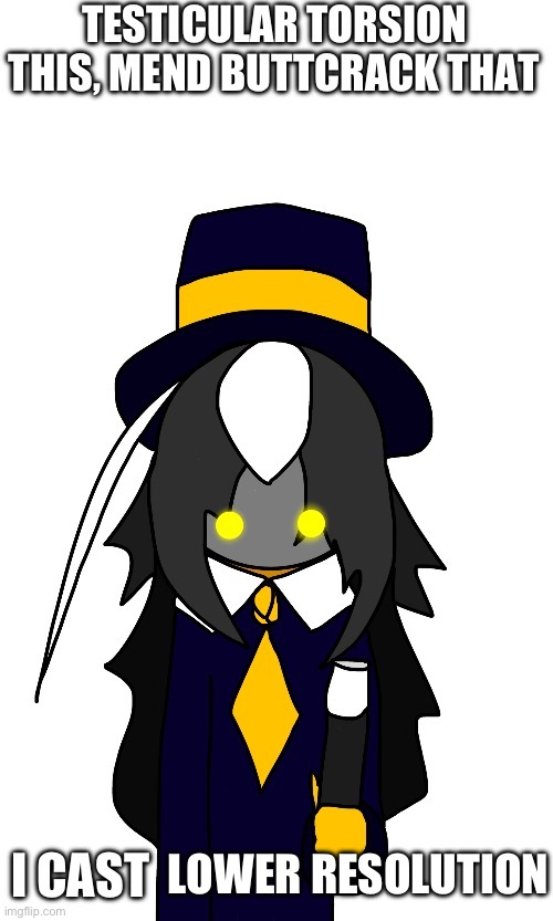 Hehe fnnuy | LOWER RESOLUTION | image tagged in cosmo casts a spell | made w/ Imgflip meme maker