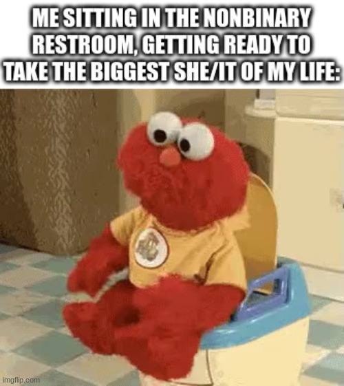 That Taco Bell be hittin different tho (sorry for bad quality | image tagged in elmo,toilet,just a joke,relatable | made w/ Imgflip meme maker