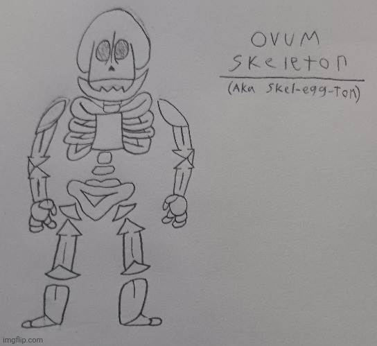 Decided to draw an Egg Skeletal system | made w/ Imgflip meme maker