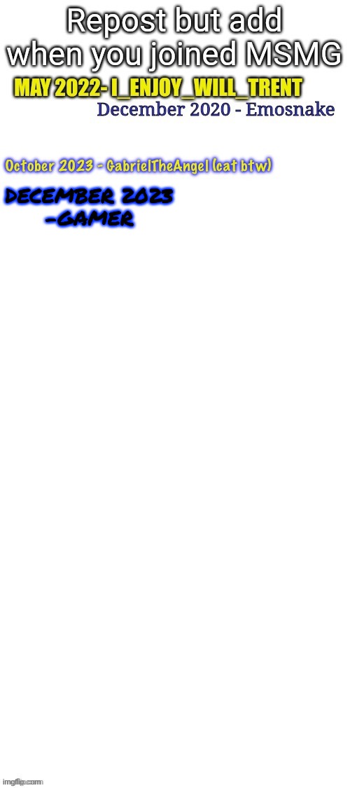 DECEMBER 2023
-GAMER | made w/ Imgflip meme maker
