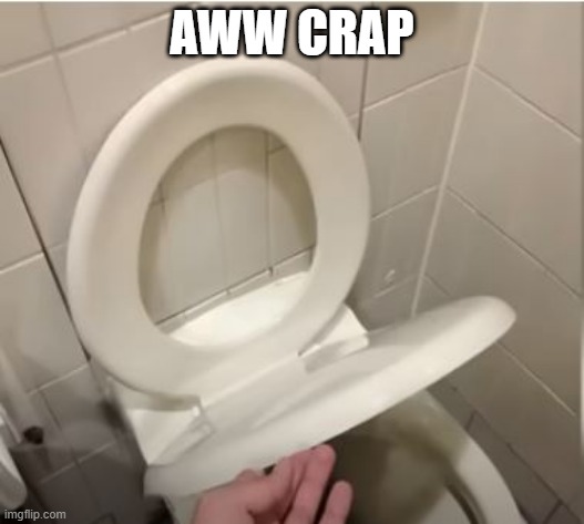 Take a Seat | AWW CRAP | image tagged in you had one job | made w/ Imgflip meme maker