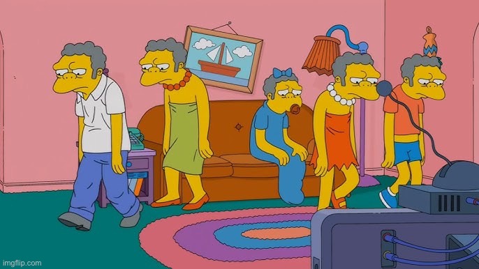 The Moes | image tagged in the simpsons | made w/ Imgflip meme maker