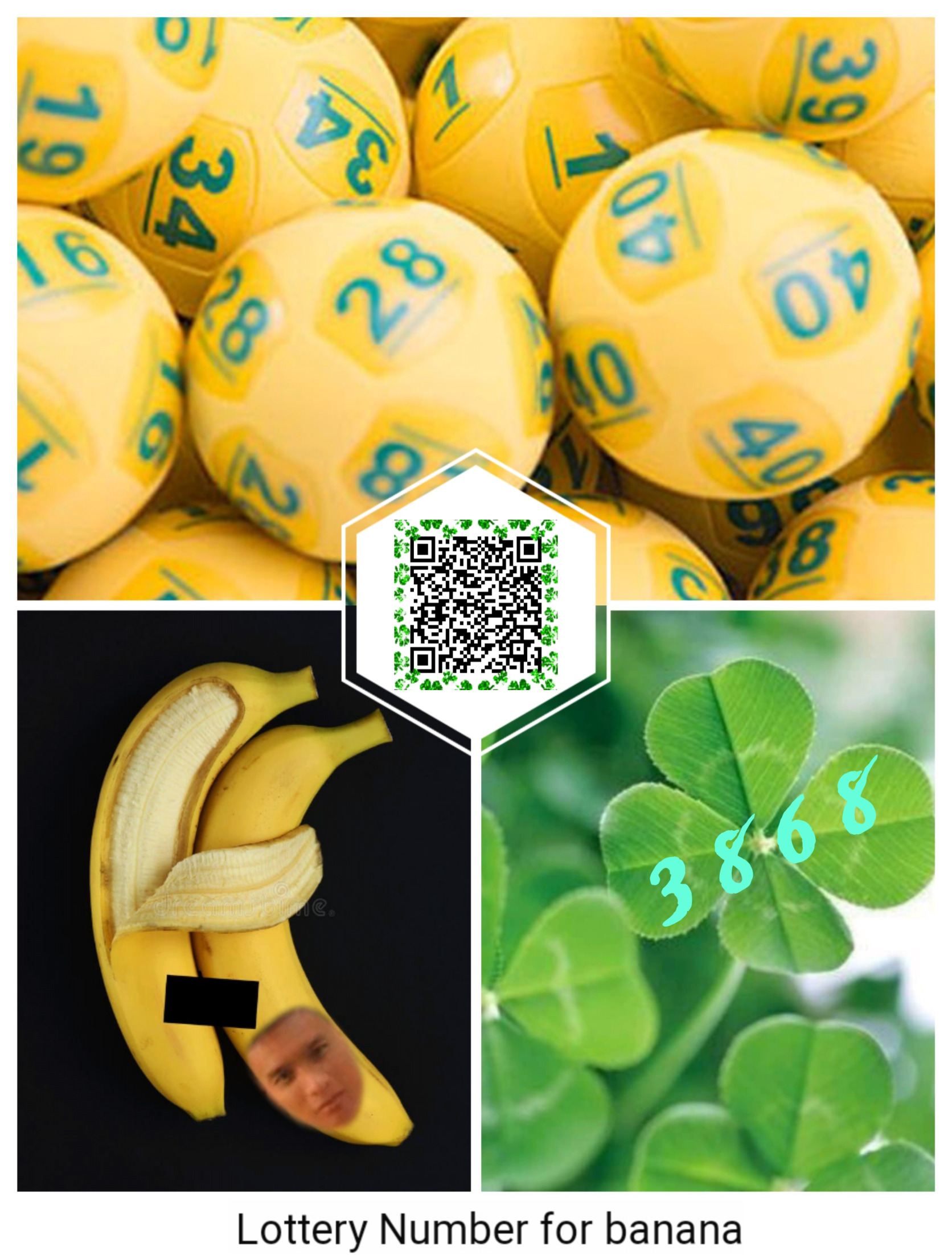 Lottery Number For Banana (Banana Luck) Blank Meme Template