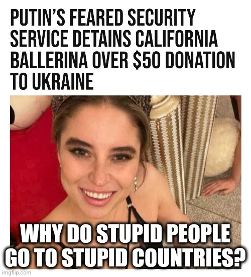 The World may never know. | WHY DO STUPID PEOPLE GO TO STUPID COUNTRIES? | image tagged in memes,politics,russia,california,lol,trending | made w/ Imgflip meme maker
