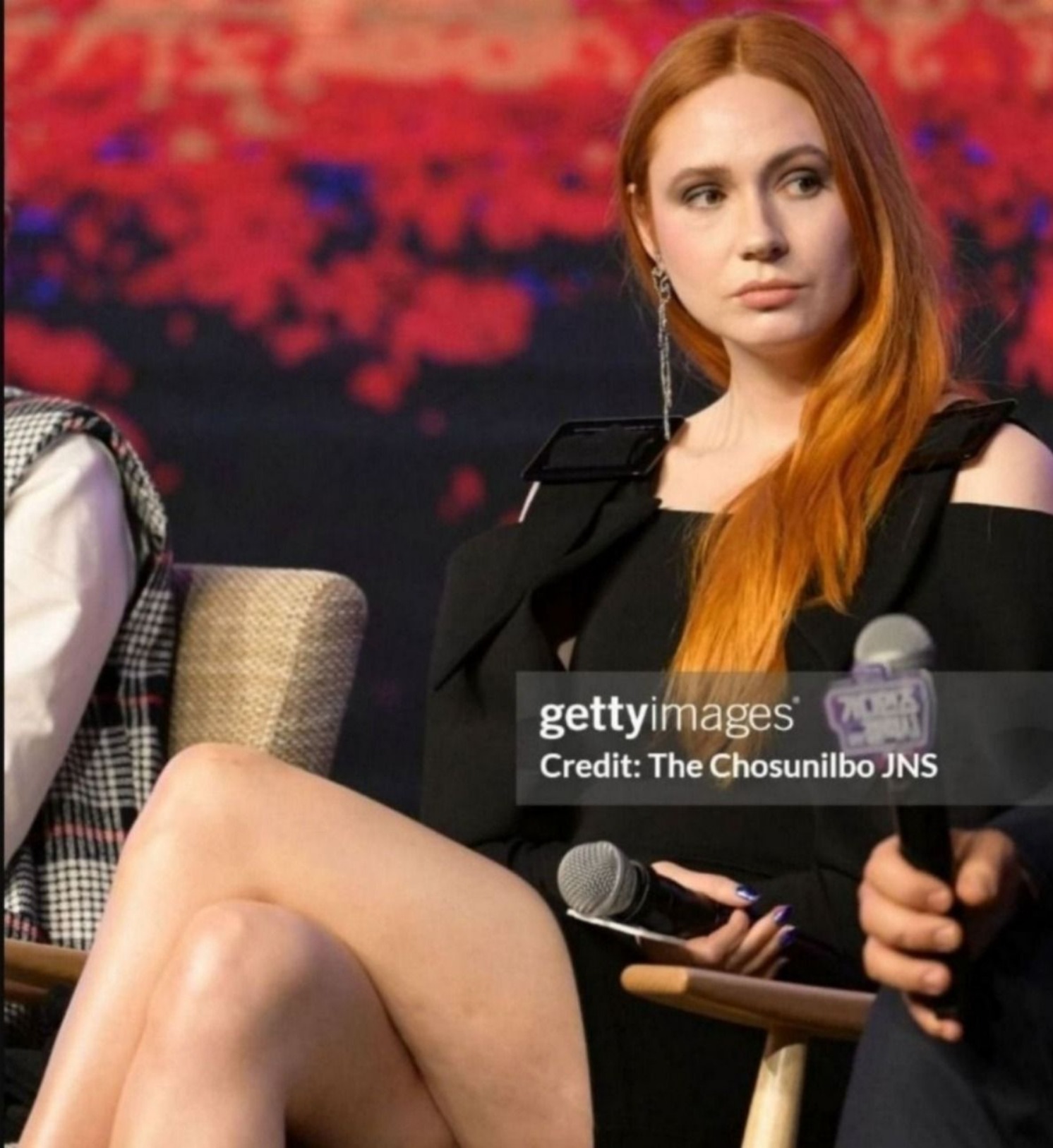 Karen Gillan as Nathaleenah Harrison in WOMAN OF THE WORLD Blank Meme Template