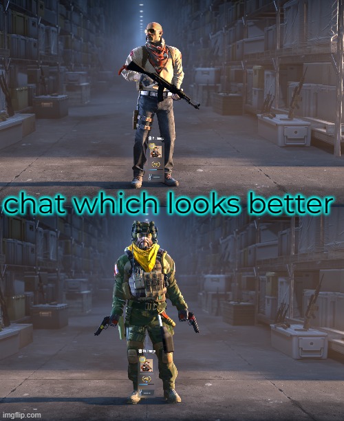 chat which looks better | made w/ Imgflip meme maker