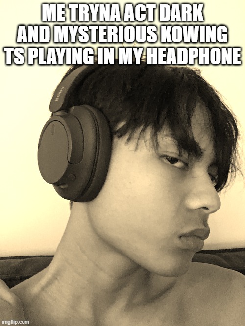 huuhh idk | ME TRYNA ACT DARK AND MYSTERIOUS KOWING TS PLAYING IN MY HEADPHONE | image tagged in hmmmm | made w/ Imgflip meme maker