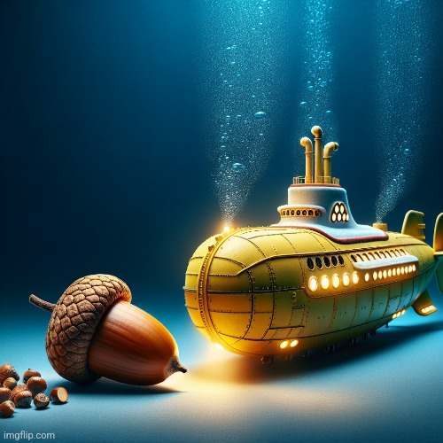 Acorn submersible | image tagged in funny | made w/ Imgflip meme maker