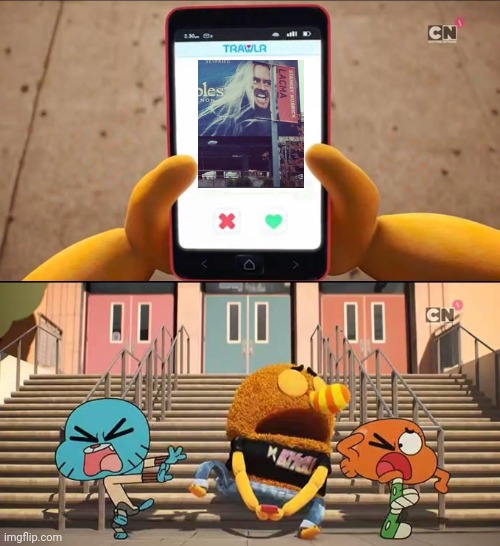 At an angle the way it's taken | image tagged in gumball,ad,ads,memes,cursed,meme | made w/ Imgflip meme maker