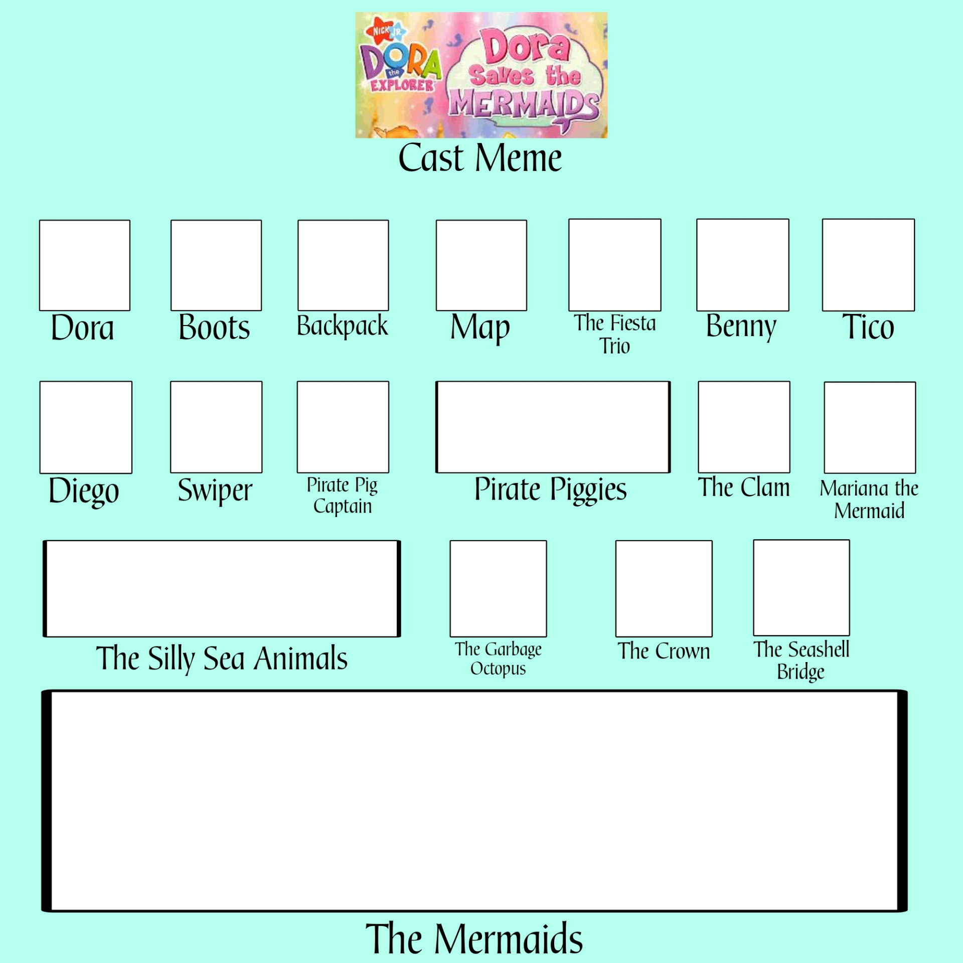 dora saves the mermaids Blank Meme Template