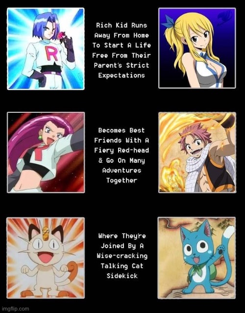 image tagged in pokemon,fairy tail | made w/ Imgflip meme maker