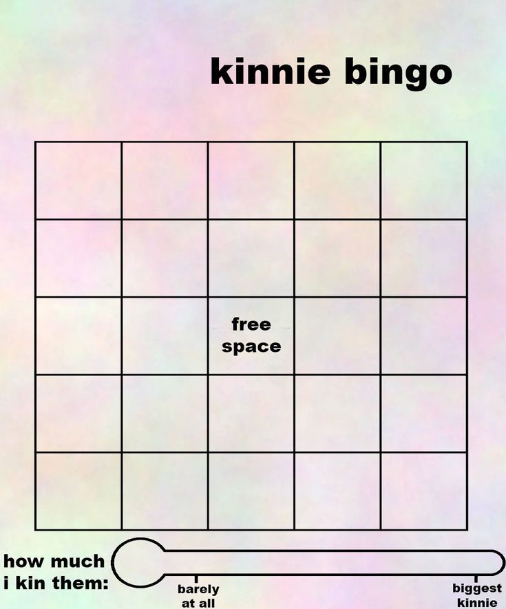 High Quality Kinnie Bingo Template Blank Meme Template