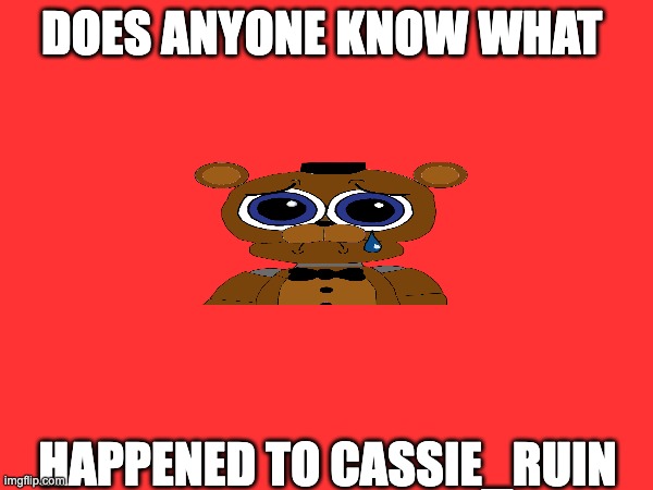 DOES ANYONE KNOW WHAT; HAPPENED TO CASSIE_RUIN | made w/ Imgflip meme maker