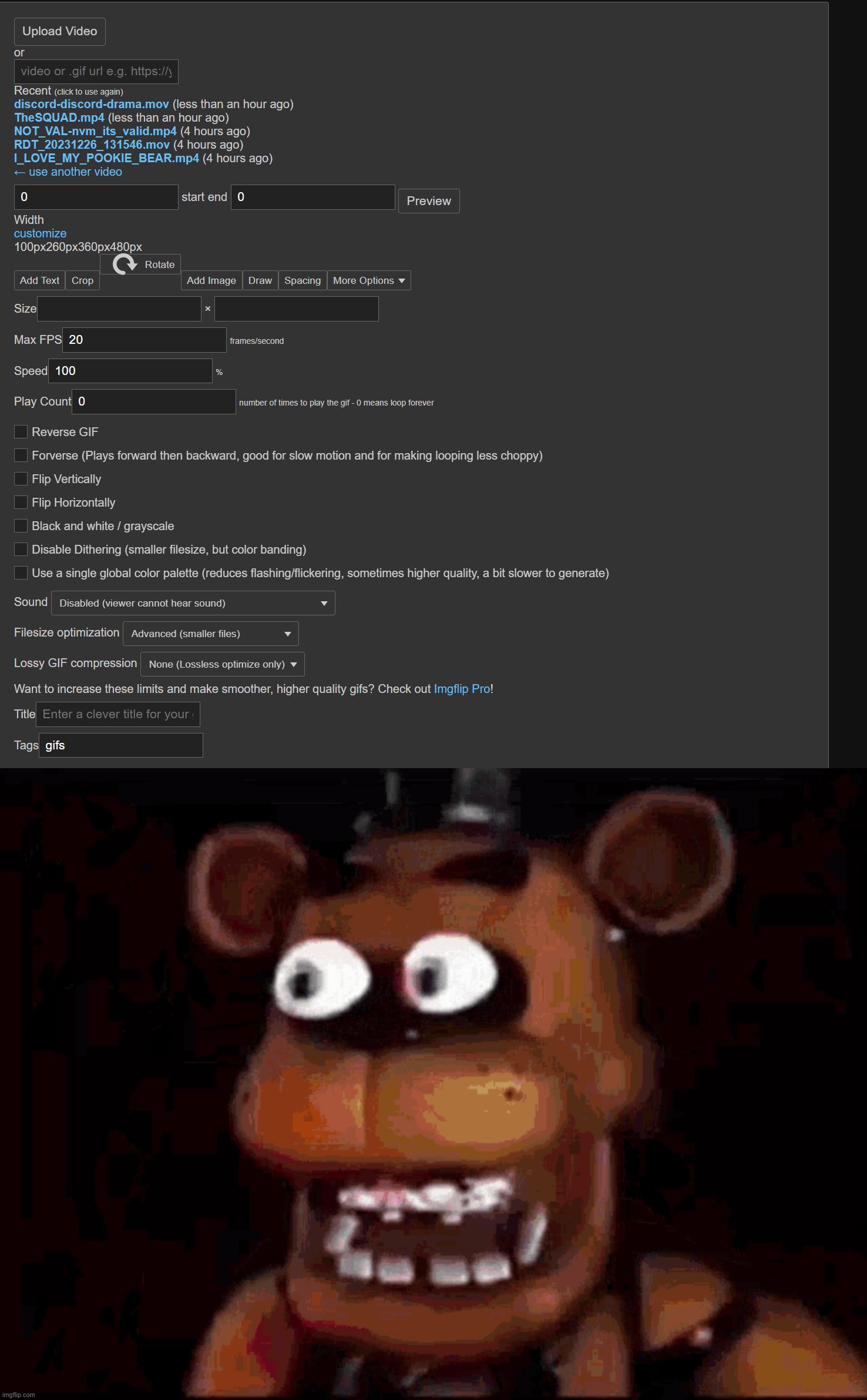 update moment | image tagged in shocked freddy fazbear | made w/ Imgflip meme maker