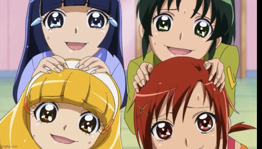 Download Glitter Force Hugging Each Other Wallpaper | Wallpapers.com