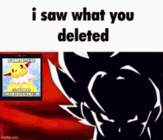 i saw what you deleted | image tagged in i saw what you deleted | made w/ Imgflip meme maker