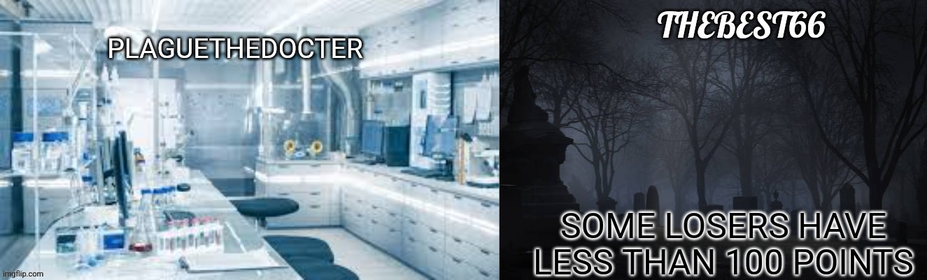 Plaguethedocter and Thebest66 | SOME LOSERS HAVE LESS THAN 100 POINTS | image tagged in plaguethedocter and thebest66 | made w/ Imgflip meme maker