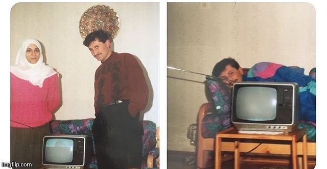 tv :D (photo from 1990) | made w/ Imgflip meme maker