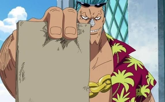 High Quality One Piece Frankie with a card Blank Meme Template