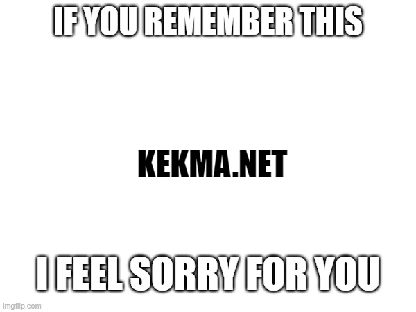 Don't look it up if you don't want to have nightmares | IF YOU REMEMBER THIS; KEKMA.NET; I FEEL SORRY FOR YOU | image tagged in memes,trauma | made w/ Imgflip meme maker