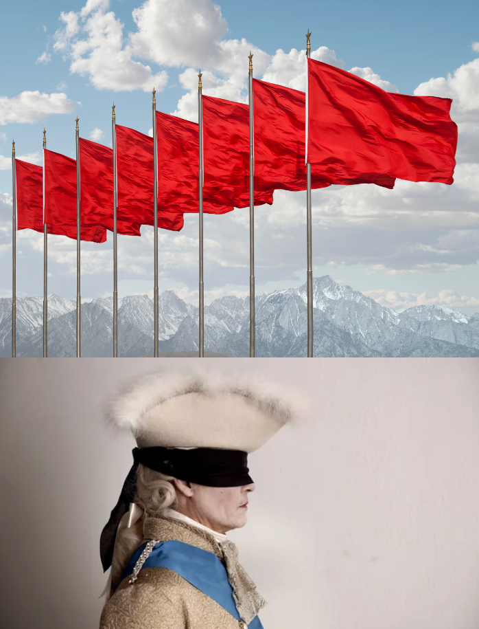 High Quality Ignoring red flags Blank Meme Template