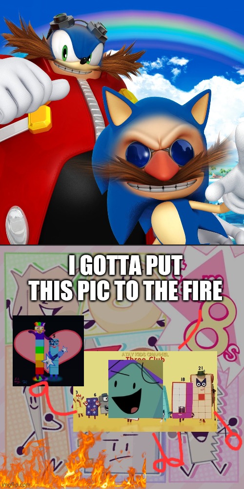 Aw hell naw!!!!!! | I GOTTA PUT THIS PIC TO THE FIRE | image tagged in oh hell no,kill it with fire,face swap,sonic,what the hell happened here | made w/ Imgflip meme maker