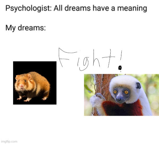 Based off of an actual dream I had last night :) | image tagged in psychologist all dreams have a meaning,weird,dreams | made w/ Imgflip meme maker