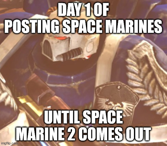 What? | DAY 1 OF POSTING SPACE MARINES; UNTIL SPACE MARINE 2 COMES OUT | image tagged in what | made w/ Imgflip meme maker