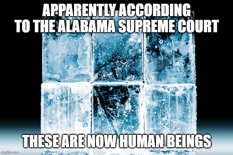 APPARENTLY ACCORDING TO THE ALABAMA SUPREME COURT; THESE ARE NOW HUMAN BEINGS | image tagged in alabama,scotus | made w/ Imgflip meme maker