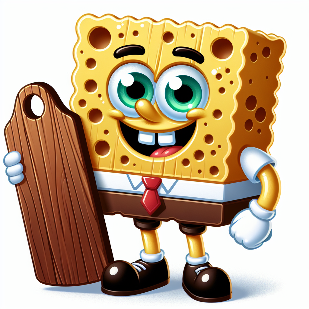 High Quality Spongbob holding up a sign Blank Meme Template