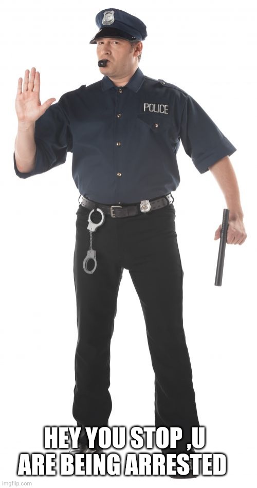 Stop Cop Meme | HEY YOU STOP ,U ARE BEING ARRESTED | image tagged in memes,stop cop | made w/ Imgflip meme maker