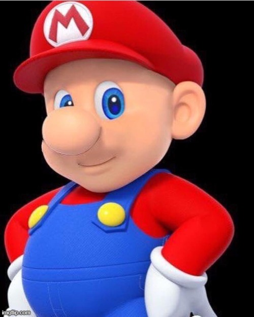 Bald Mario | image tagged in bald mario | made w/ Imgflip meme maker