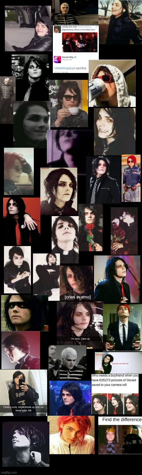 This is my arsenal, this isn't even all of them I have saved | image tagged in gerard way,mcr,my chemical romance,emo | made w/ Imgflip meme maker