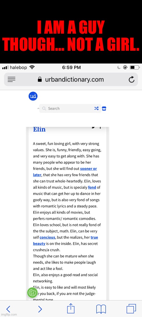 First result, and I don’t even like school. | I AM A GUY THOUGH... NOT A GIRL. | made w/ Imgflip meme maker