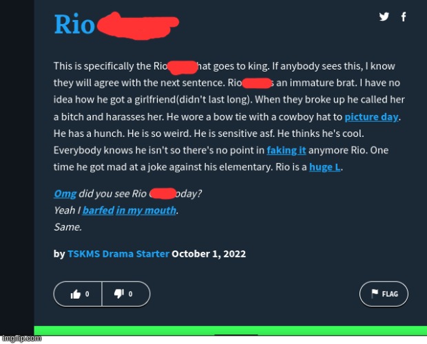 bro my fuckin narsisistic ex gf posted this.  i never called her any of those things | made w/ Imgflip meme maker