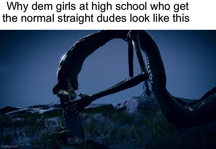 Why dem girls at high school who get the normal straight dudes look like this | made w/ Imgflip meme maker