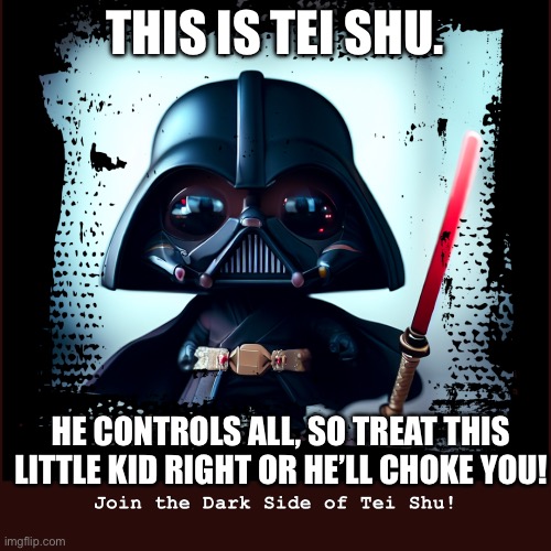 Tei Shu | THIS IS TEI SHU. HE CONTROLS ALL, SO TREAT THIS LITTLE KID RIGHT OR HE’LL CHOKE YOU! | image tagged in tei shu | made w/ Imgflip meme maker