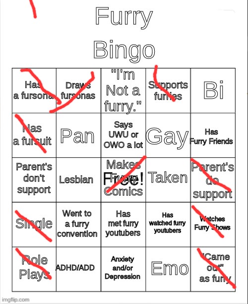 settling this for once | image tagged in furry bingo | made w/ Imgflip meme maker