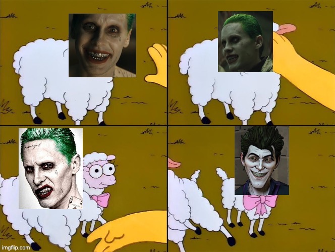 John Doe Joker :D | image tagged in lamb push,leto joker,suicide squad,john doe,telltale,joker | made w/ Imgflip meme maker