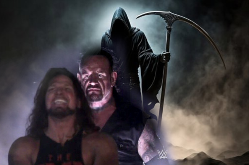AJ, Undertaker, and DEATH Blank Meme Template