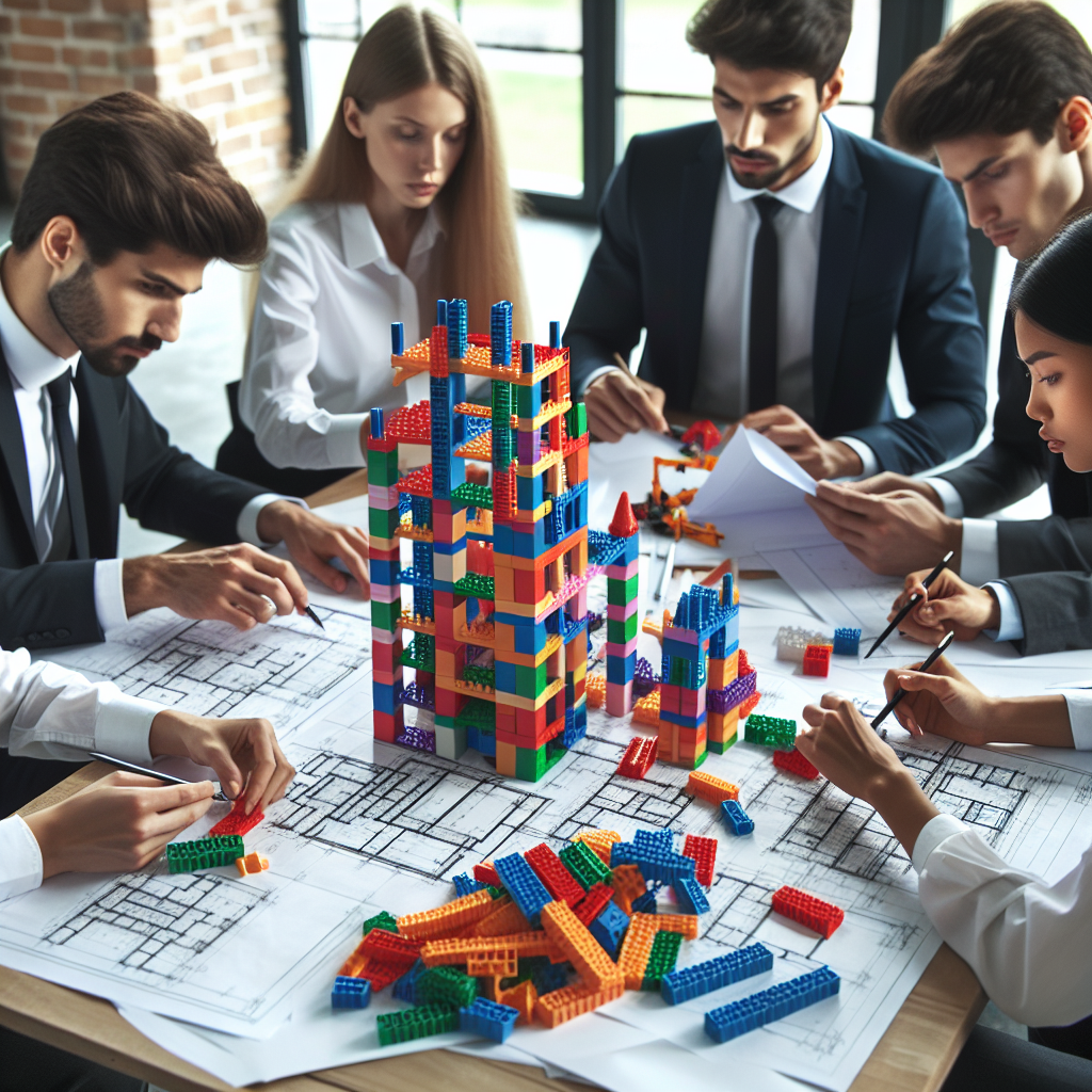 Structural Engineers building leggo towers Blank Meme Template