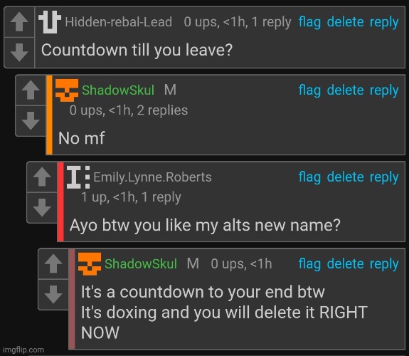 He will be used as an example btw ban him
He's literally doxing | made w/ Imgflip meme maker