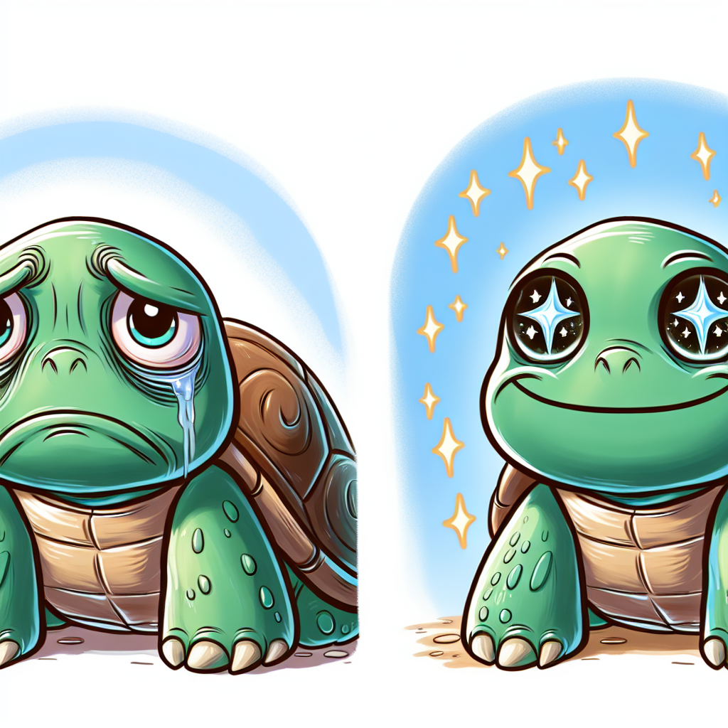 Sad turtle happy turtle Blank Meme Template