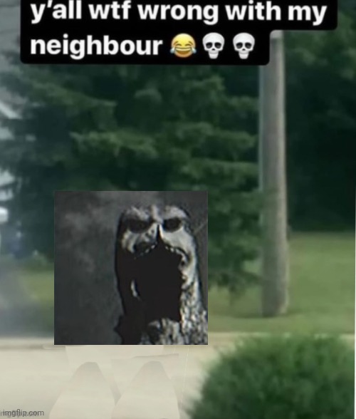 I think bro has seen some stuff | image tagged in wtf is wrong with my neighbor | made w/ Imgflip meme maker