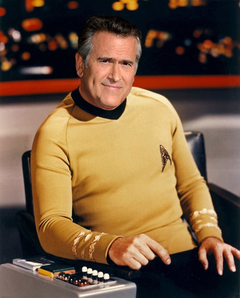 Bruce Campbell Captain Star Trek Blank Meme Template