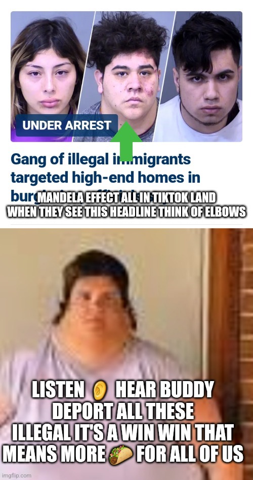 Illegal vs elbow | image tagged in elbow,funny memes,taco bell,tacos | made w/ Imgflip meme maker
