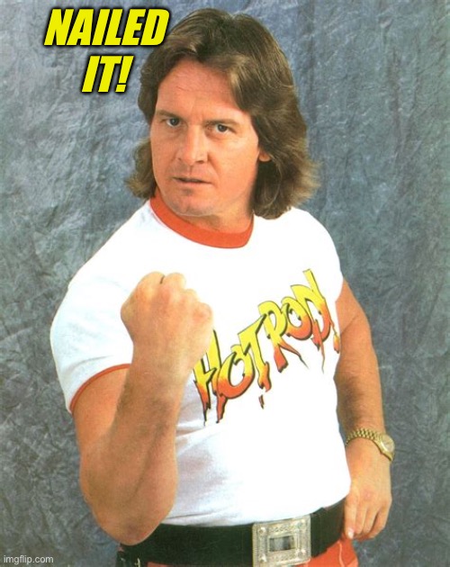 "Rowdy" Roddy Piper | NAILED IT! | image tagged in rowdy roddy piper | made w/ Imgflip meme maker