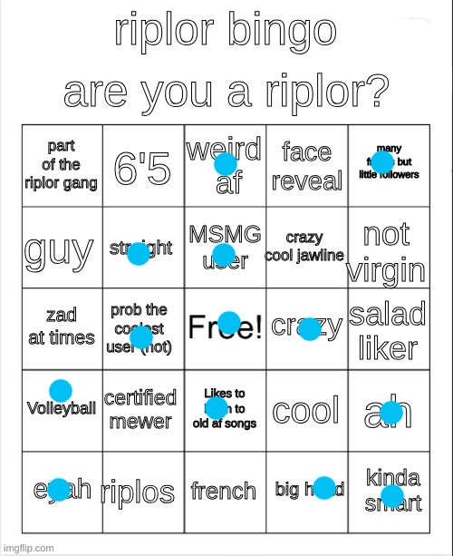 riplor bingo doop | image tagged in riplor bingo | made w/ Imgflip meme maker